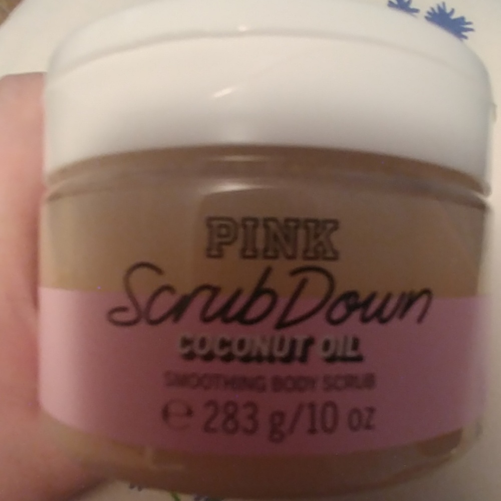 PINK coconut oil body scrub
